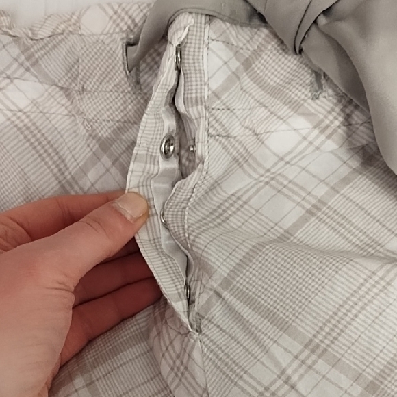 New York & Company Light Plaid Wide Leg Pants 100% Cotton - Picture 7 of 9